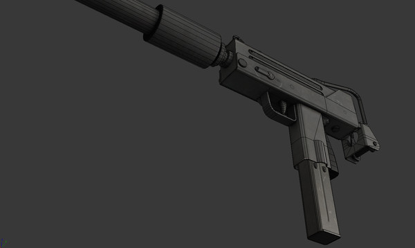 mac-10 weapon gun obj - Mac-10 Submachine Gun by Luchador