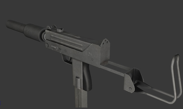 mac-10 weapon gun obj - Mac-10 Submachine Gun by Luchador