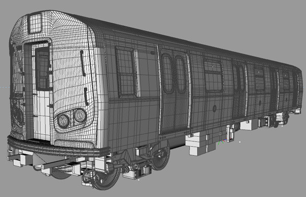 r160 train rails 3d model - R160 Train by Solancla