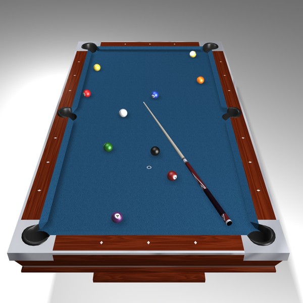 3d 3ds pool table - Arch Legged Pool Table by CarCus Creations