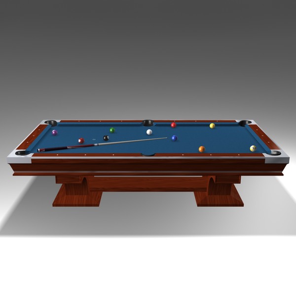 3d 3ds pool table - Arch Legged Pool Table by CarCus Creations