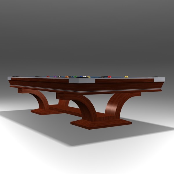 3d 3ds pool table - Arch Legged Pool Table by CarCus Creations