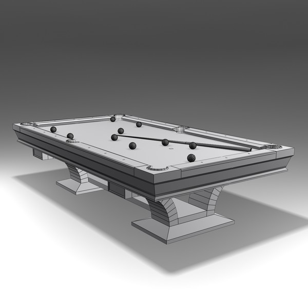 3d 3ds pool table - Arch Legged Pool Table by CarCus Creations