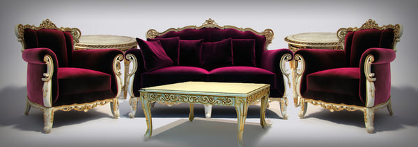 Angelo Cappellini livingroom set 3D Models
