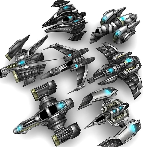 7 Sci-Fi Ships 3D Models
