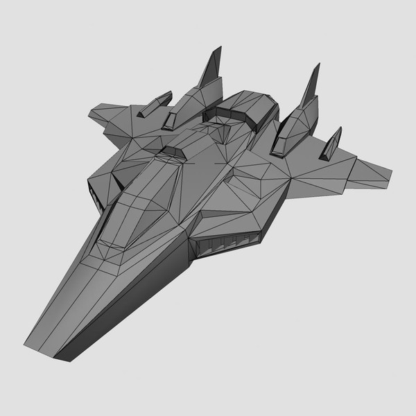 5 space frigates 3d model - 5_space_frigates.rar by Angryfly