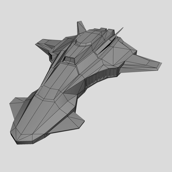 5 space frigates 3d model - 5_space_frigates.rar by Angryfly
