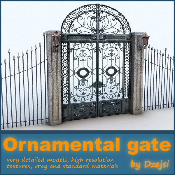 Ornamental gate # 1 Texture Maps