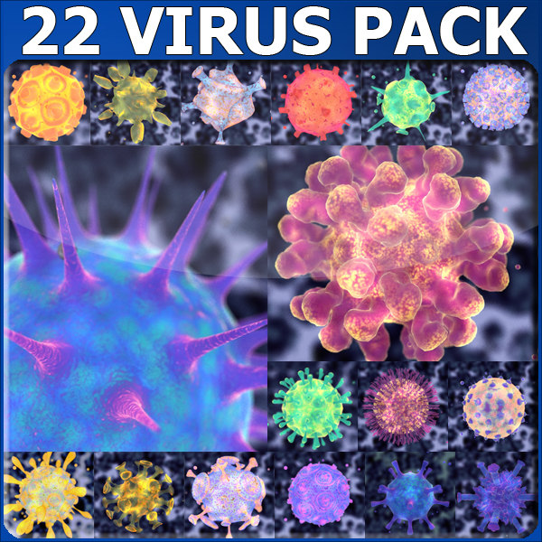 22 micro 3d max - 22 Virus pack by MichaelTaylor3D