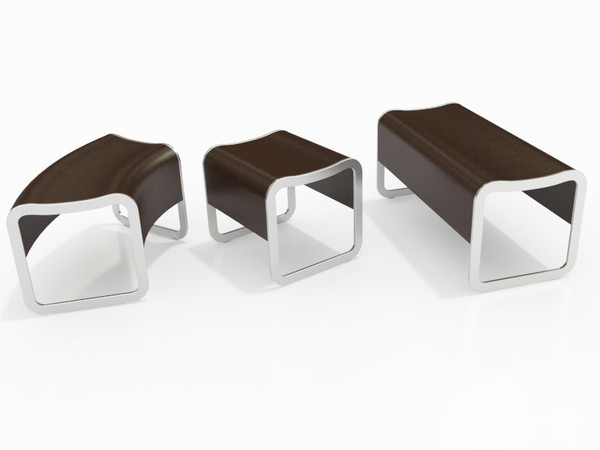 3d 3ds modular benches lapalma za - Lapalma ZaSystem benches by 3DmakeWork