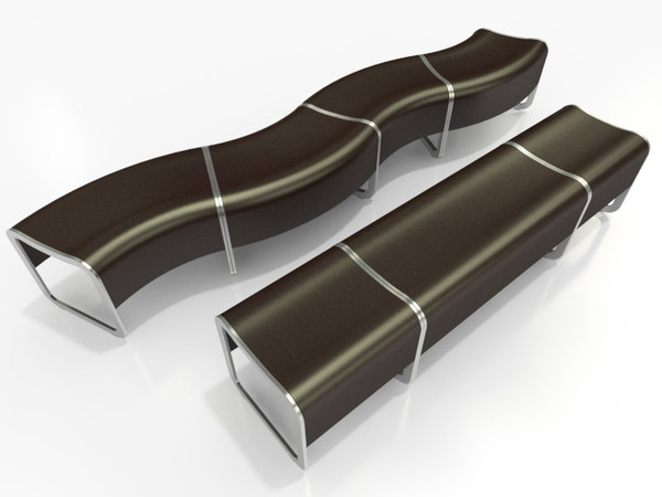 3d 3ds modular benches lapalma za - Lapalma ZaSystem benches by 3DmakeWork