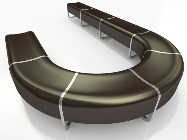 3d 3ds modular benches lapalma za - Lapalma ZaSystem benches by 3DmakeWork