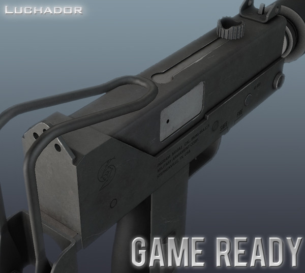 mac-10 weapon gun obj - Mac-10 Submachine Gun by Luchador