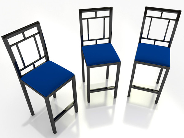 3d 5 maxima sawaya - 5 Barstools by 3DmakeWork
