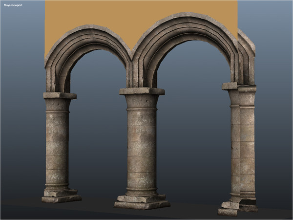 rustic archway 3d obj - Rustic Archway by pillarsofandromedae