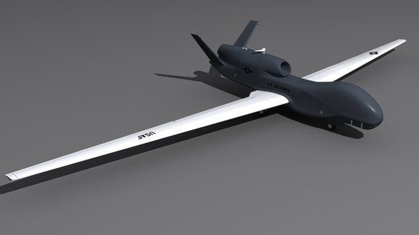 global hawk aircraft 3d model - UAV Global Hawk by 3depix