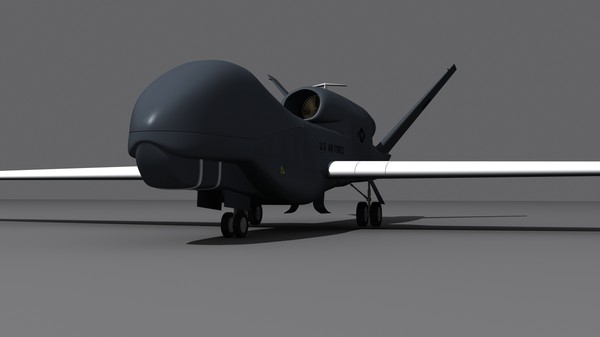 global hawk aircraft 3d model - UAV Global Hawk by 3depix