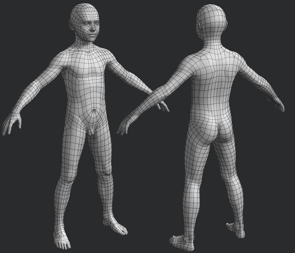rigged ben boy formats 3d model - Ben, No Rigging, Various Formats by dmk76