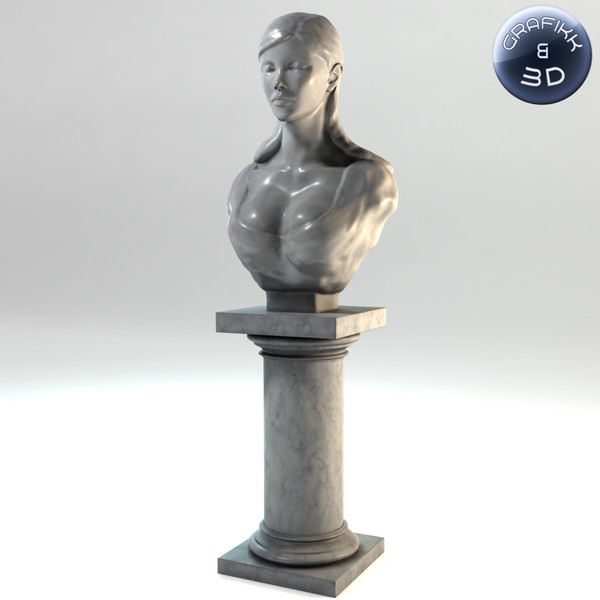 Female Marble Bust Texture Maps