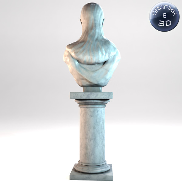 marble sculpture 3d model - Female Marble Bust by PolyTron