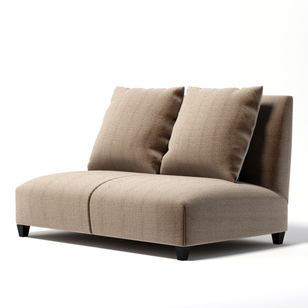 3d - realistic model - Donghia - Villa armless club sofa by dimosbarbos