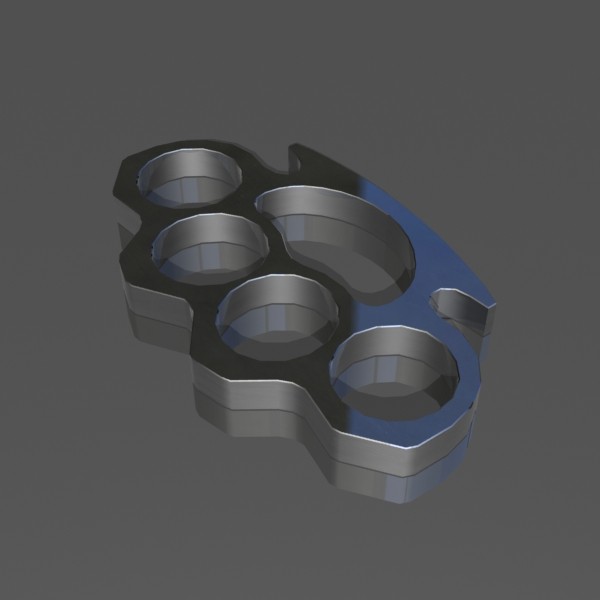 brass knuckles 3d model - Brass Knuckles by mostlysquare