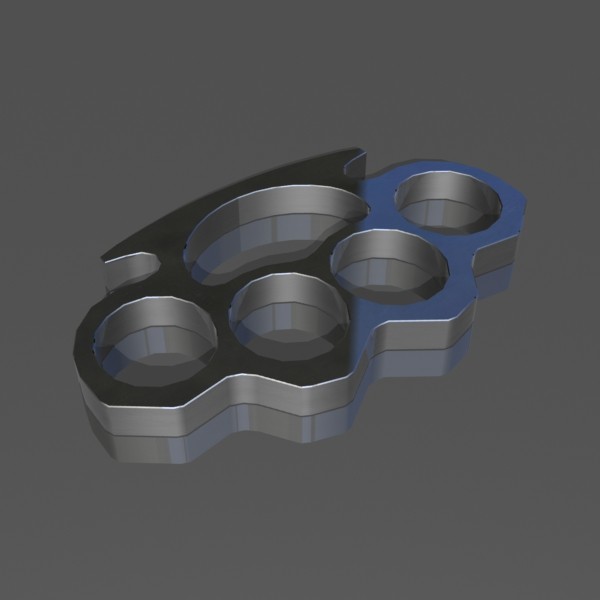 brass knuckles 3d model - Brass Knuckles by mostlysquare