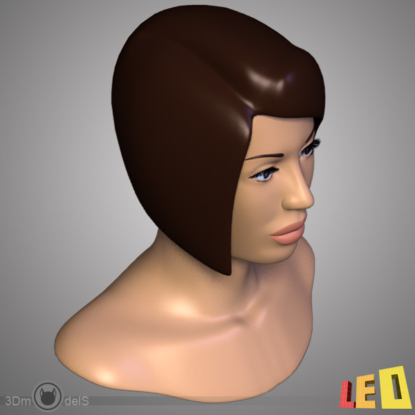 female head anatomy eye 3d model - Female Head Anatomy by leo3Dmodels