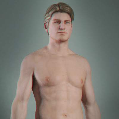 realistic male character rigged 3d max - Anatomy Male Nude Model Brian Rigged by NONECG
