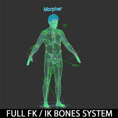 realistic male character rigged 3d max - Anatomy Male Nude Model Brian Rigged by NONECG