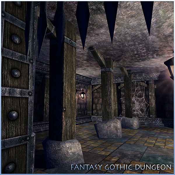 gothic fantasy dungeon 3d model - Fantasy Gothic Dungeon by mr_Necturus