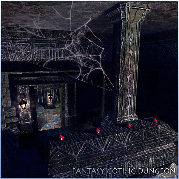 gothic fantasy dungeon 3d model - Fantasy Gothic Dungeon by mr_Necturus