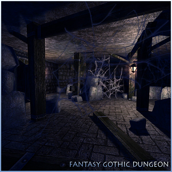 gothic fantasy dungeon 3d model - Fantasy Gothic Dungeon by mr_Necturus