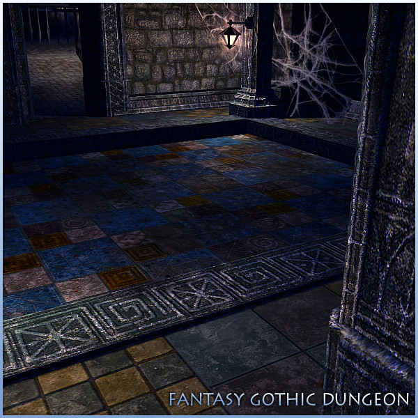 gothic fantasy dungeon 3d model - Fantasy Gothic Dungeon by mr_Necturus