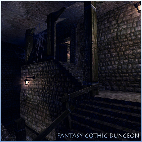 gothic fantasy dungeon 3d model - Fantasy Gothic Dungeon by mr_Necturus