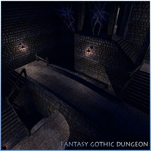 gothic fantasy dungeon 3d model - Fantasy Gothic Dungeon by mr_Necturus