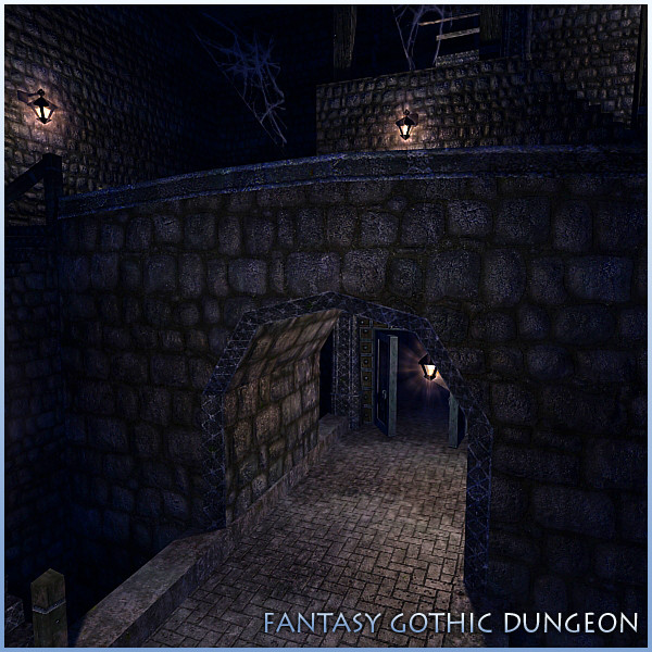 gothic fantasy dungeon 3d model - Fantasy Gothic Dungeon by mr_Necturus