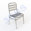 Metalic side chair (low-poly)