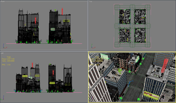 3d model modular new york city blocks - New York City Blocks (68 Buildings) by NONECG