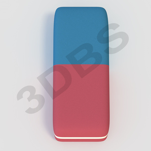 eraser pencil ink 3d model - Pencil and ink eraser by 3DBS