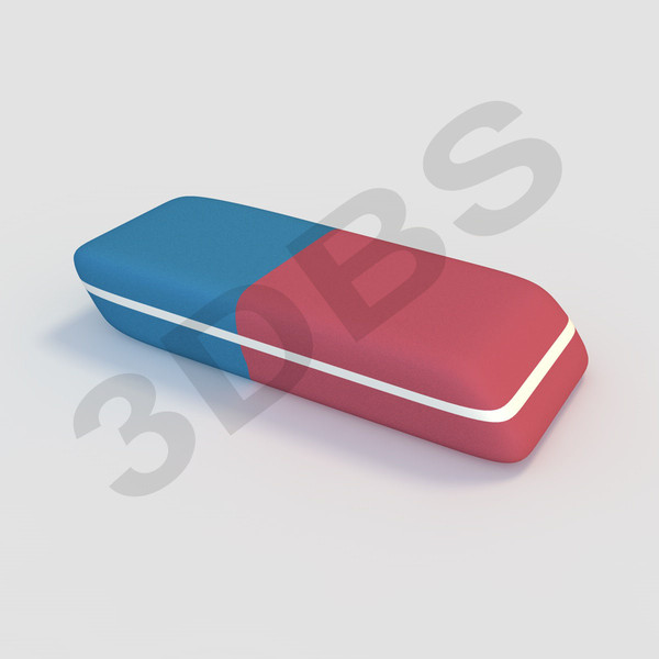 eraser pencil ink 3d model - Pencil and ink eraser by 3DBS