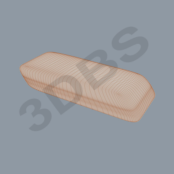eraser pencil ink 3d model - Pencil and ink eraser by 3DBS