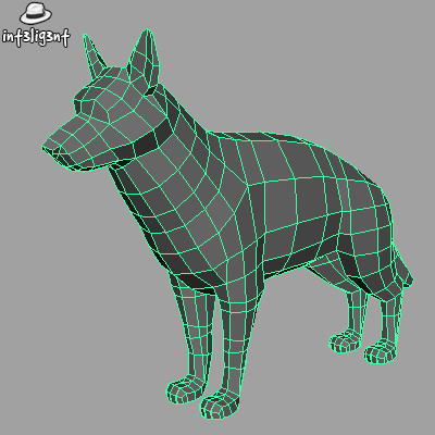 3ds max german shepherd - Low Poly German Shepherd by Int3lig3nt