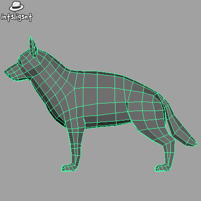 3ds max german shepherd - Low Poly German Shepherd by Int3lig3nt