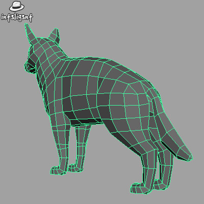 3ds max german shepherd - Low Poly German Shepherd by Int3lig3nt