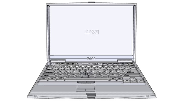 max widescreen laptop - Laptop Computer: Silver Finish: 3D Model by phantomliving