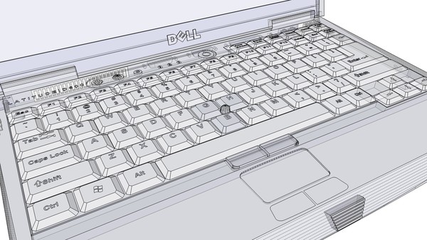 max widescreen laptop - Laptop Computer: Silver Finish: 3D Model by phantomliving