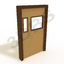 Door swinging in pair
