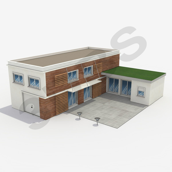 Two storey house 3D Models