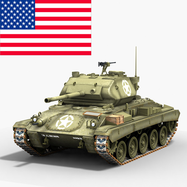 3dsmax m24 chaffee light tank - M24 Chaffee tank by Sandu_Bublic